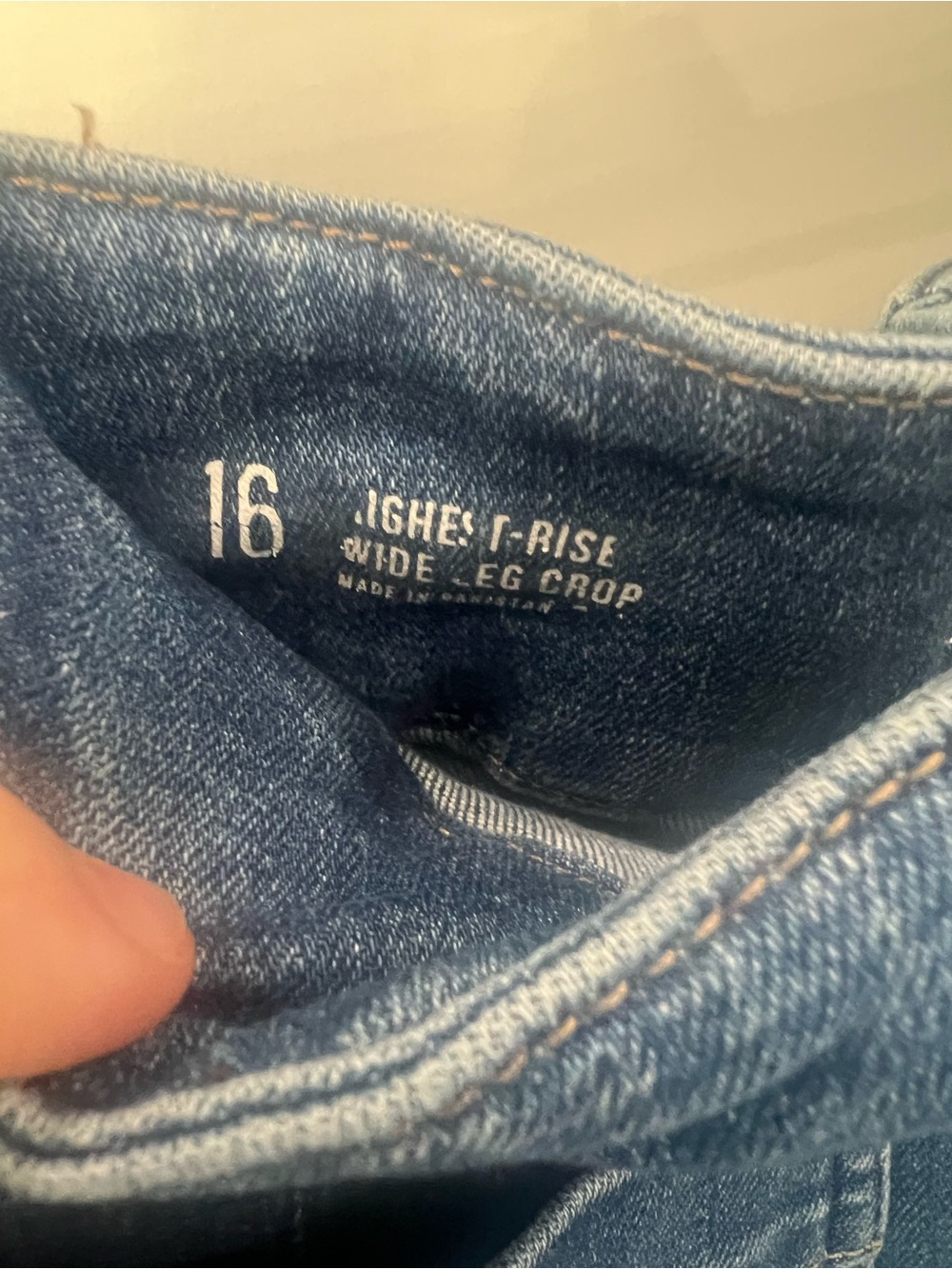 a.n.a Straight Leg Cropped Jeans - Blue - Picture 3 of 4